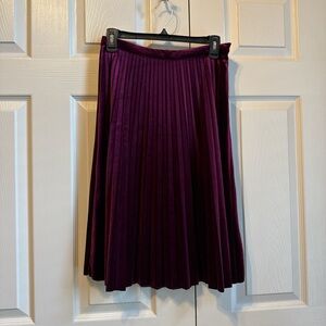 Elegant Plum/Reddish Pleated Skirt